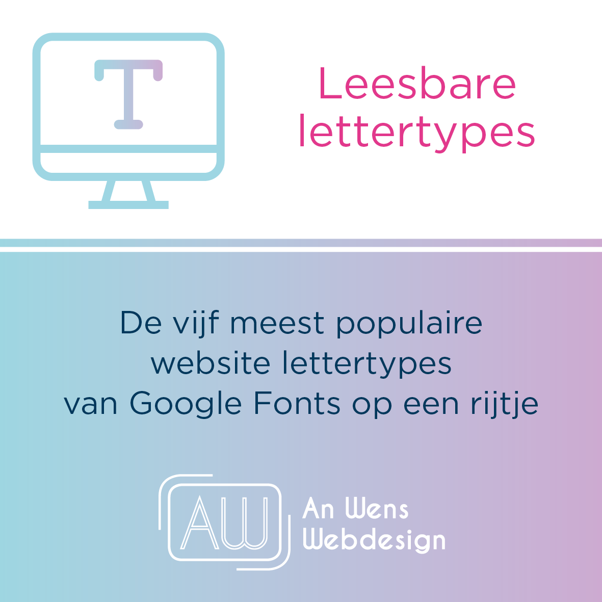 5 populaire Google Lettertypes voor op je website
